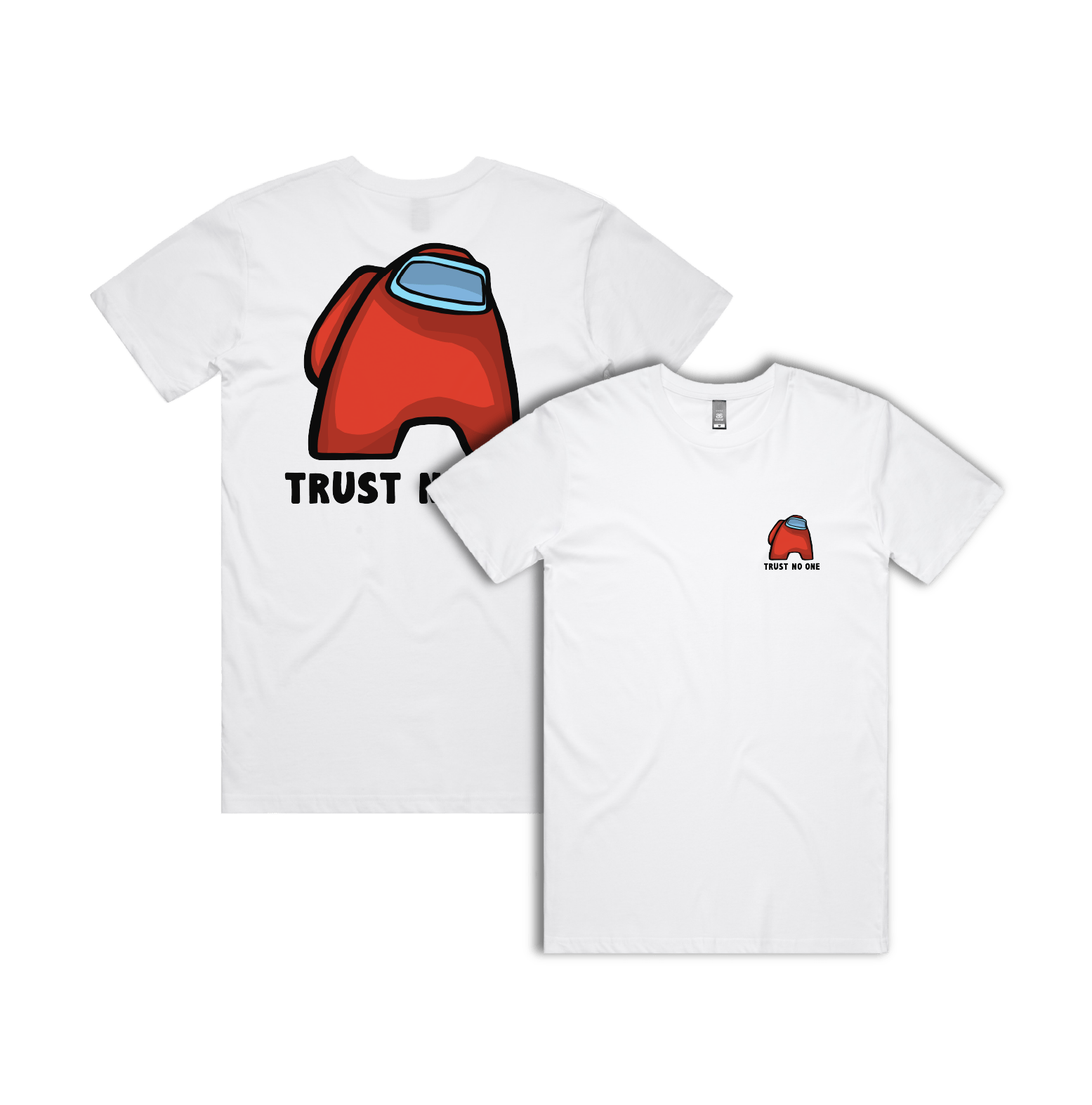 S / White / Small Front & Large Back Design Among Us ๐จโ๐ - Men's T Shirt