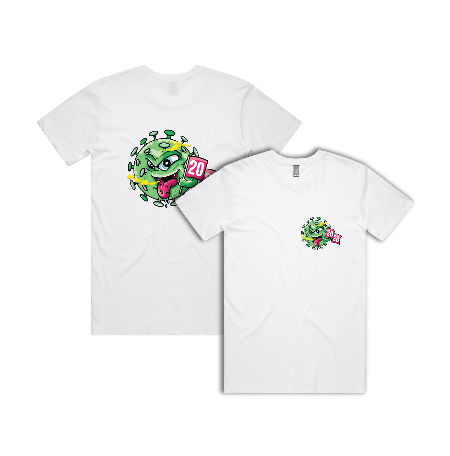 S / White / Small Front & Large Back Design Rona Rally 2020 🏳️ - Men's T Shirt