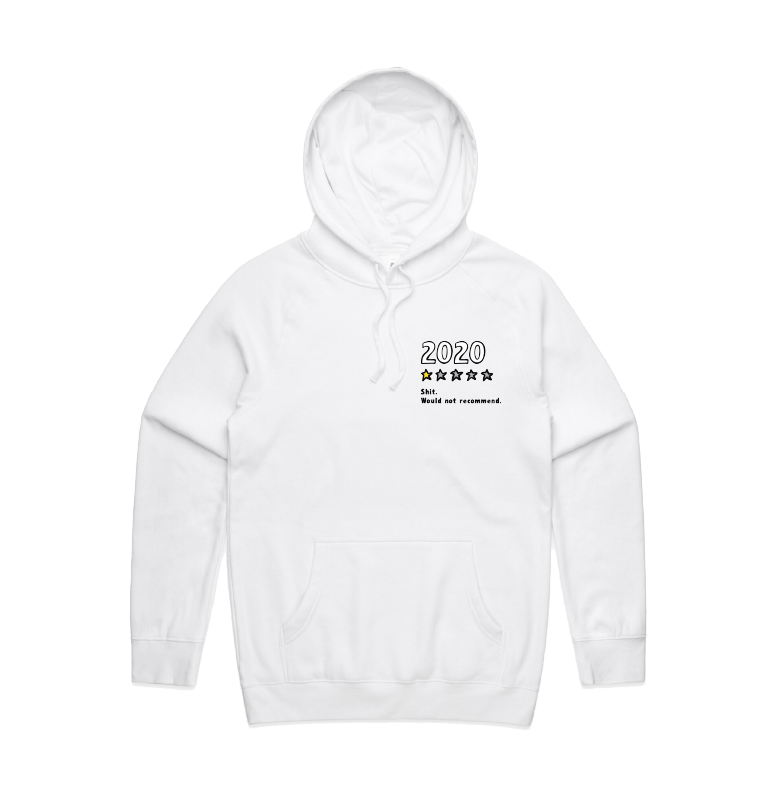 S / White / Small Front Print 2020 Review ⭐ - Unisex Hoodie