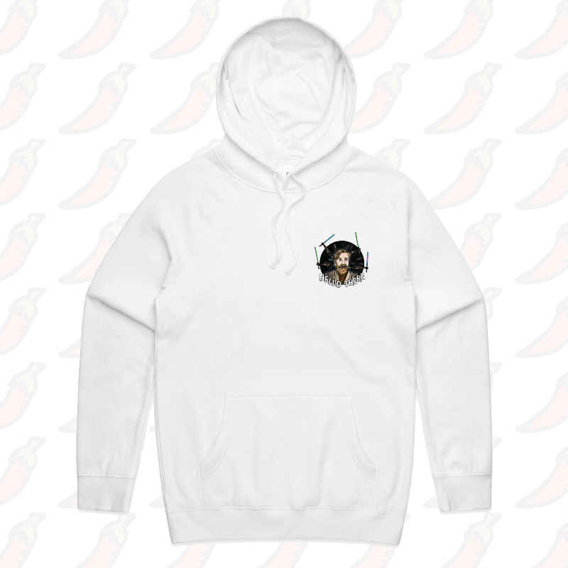 S / White / Small Front Print Hello There! ๐ - Unisex Hoodie
