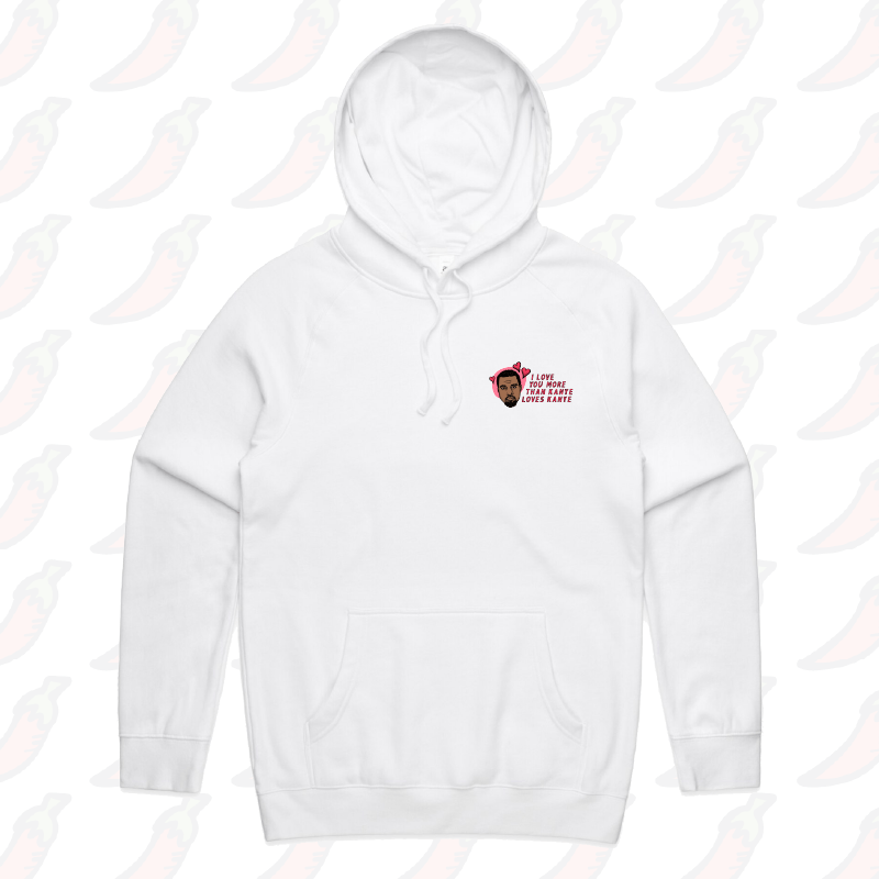 S / White / Small Front Print Kanye Love ๐๐ฟ - Unisex Hoodie