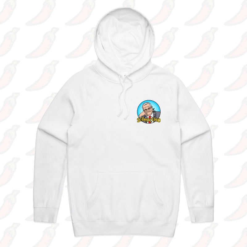 S / White / Small Front Print Scomocchio ๐ โ Unisex Hoodie