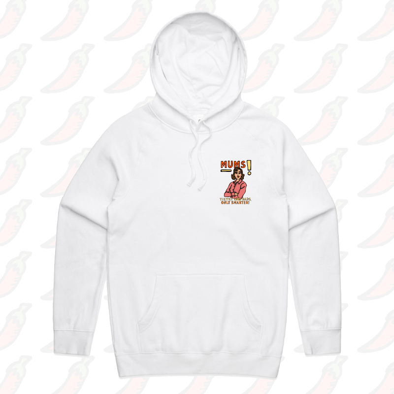 S / White / Small Front Print Smart Mum ๐ง โ Unisex Hoodie
