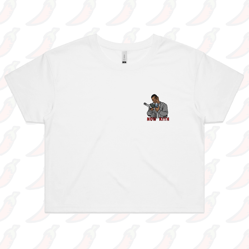 S / White Tyson Now Kith 🕊️ - Women's Crop Top