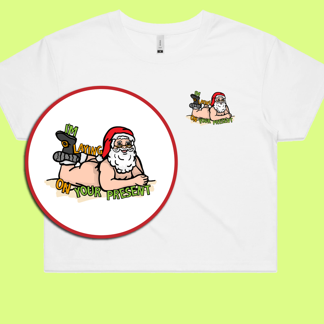 Santaโs Present ๐
๐- Women's Crop Top