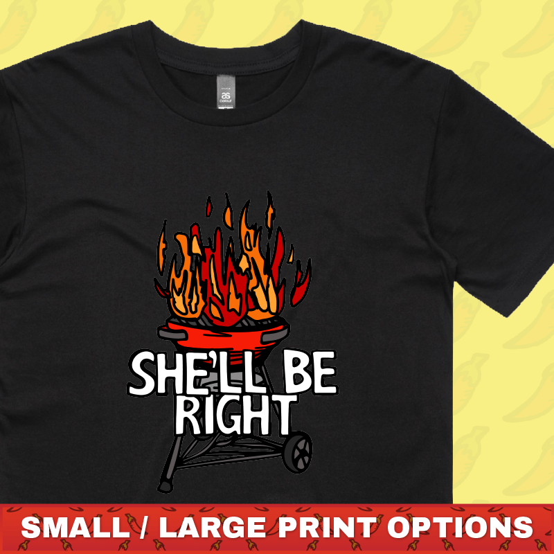 She’ll Be Right BBQ 🤷🔥 – Men's T Shirt