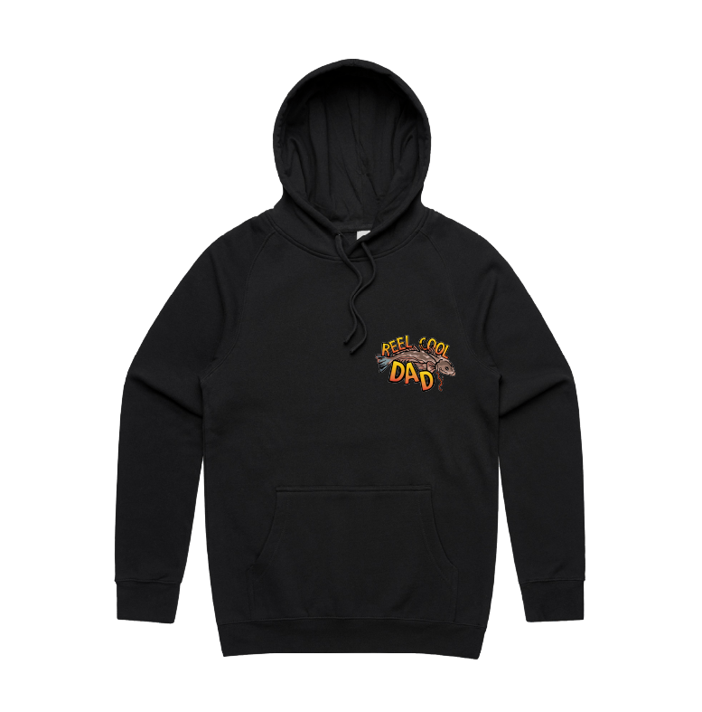 Small Front Design / Black / S Reel Cool Dad ๐ฃ - Unisex Hoodie