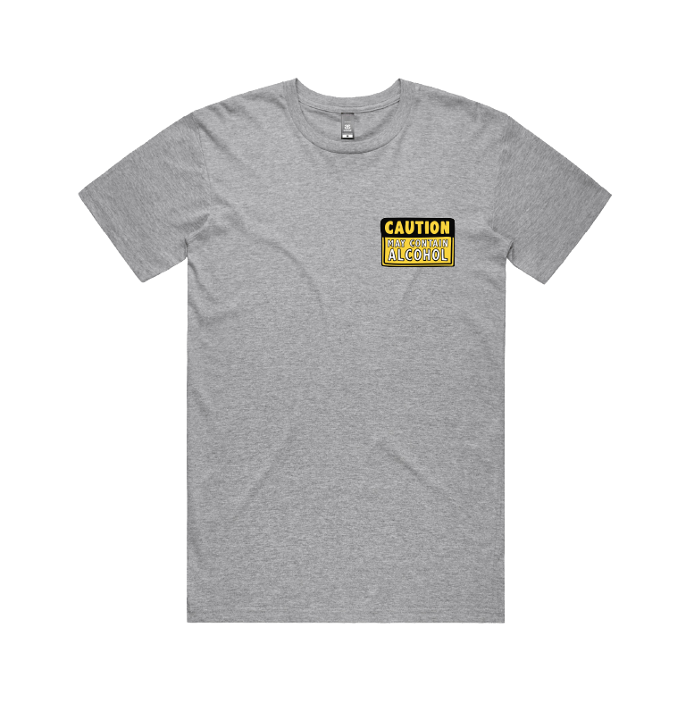 Small Front Design / Grey / S May Contain Alcohol 🍺 - Men's T Shirt