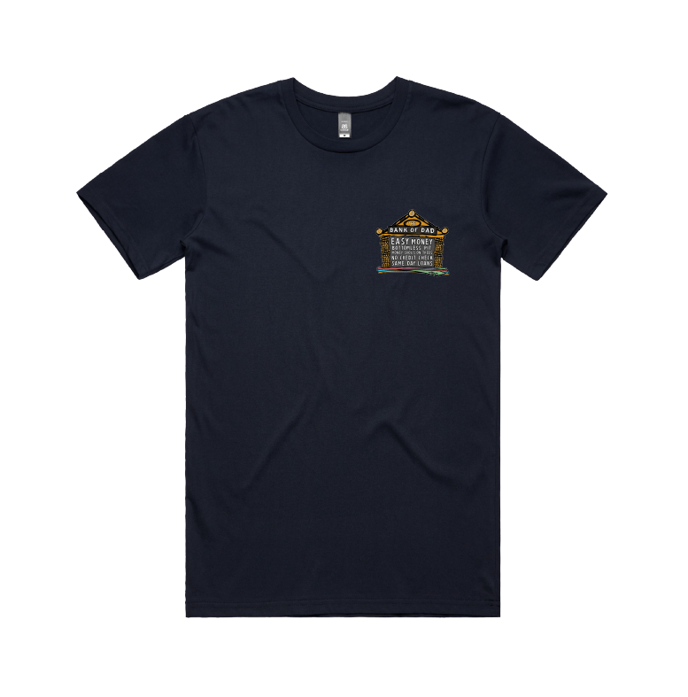 Small Front Design / Navy / S Bank of Dad ๐ฐ - Men's T Shirt