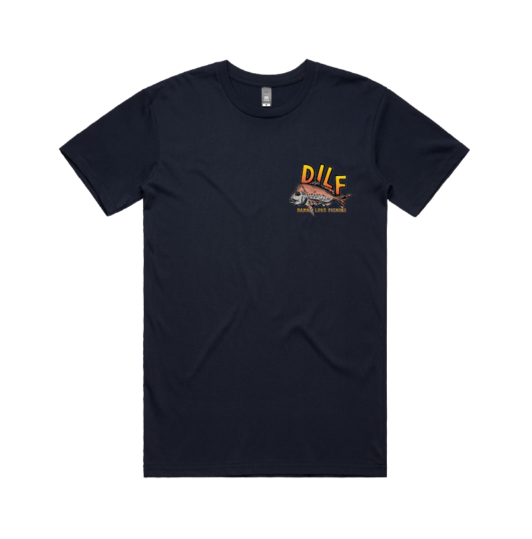 Small Front Design / Navy / S D.I.L.F ๐ - Men's T Shirt