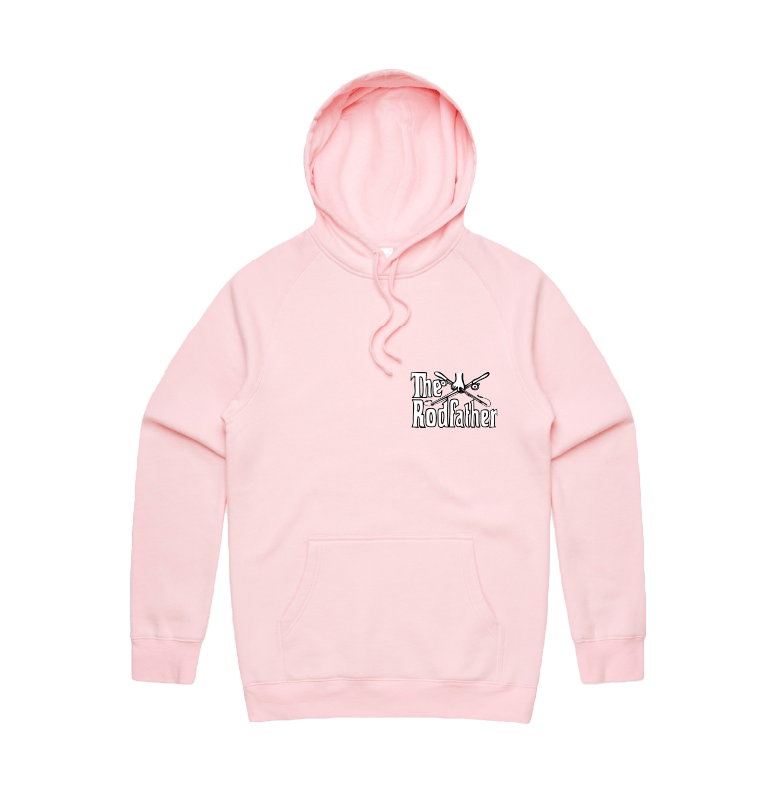Small Front Print / Pink / S The Rodfather 🎣 - Unisex Hoodie