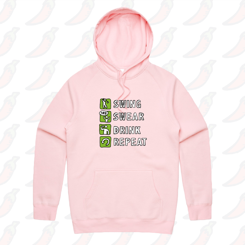 Swing Swear Drink Repeat ๐ โ Unisex Hoodie