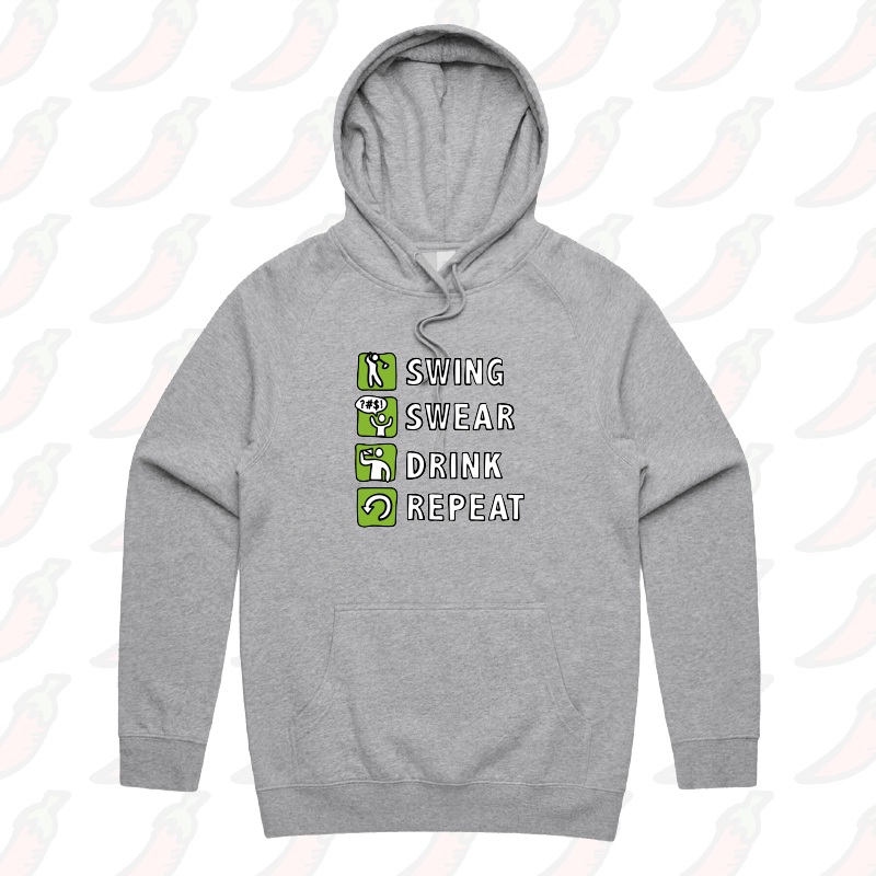 Swing Swear Drink Repeat ๐ โ Unisex Hoodie