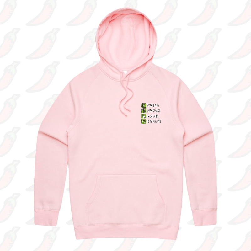 Swing Swear Drink Repeat ๐ โ Unisex Hoodie