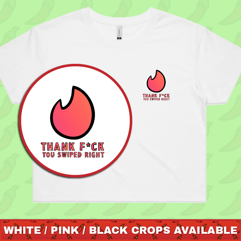 Swipe Right 🔥- Women's Crop Top