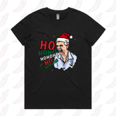 XS / Black / Large Front Design Barking Dog Man Christmas ๐ฃ๏ธ๐ - Women's T Shirt