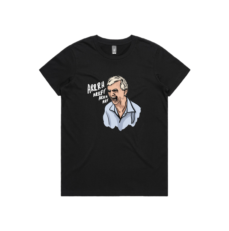 XS / Black / Large Front Design Barking Dog Man ๐ฃ๏ธ - Women's T Shirt