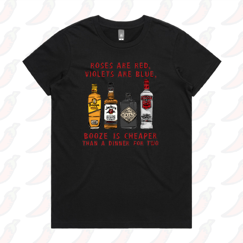XS / Black / Large Front Design Boozy Date Night ๐ธ - Women's T Shirt