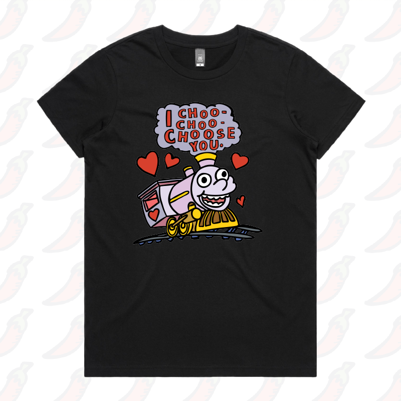 XS / Black / Large Front Design Choo Choo Choose You ๐- Women's T Shirt