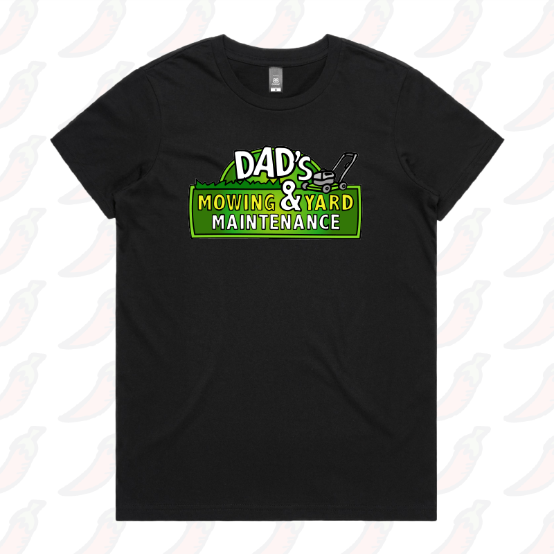 XS / Black / Large Front Design Dad’s Mowing Company 👍 – Women's T Shirt