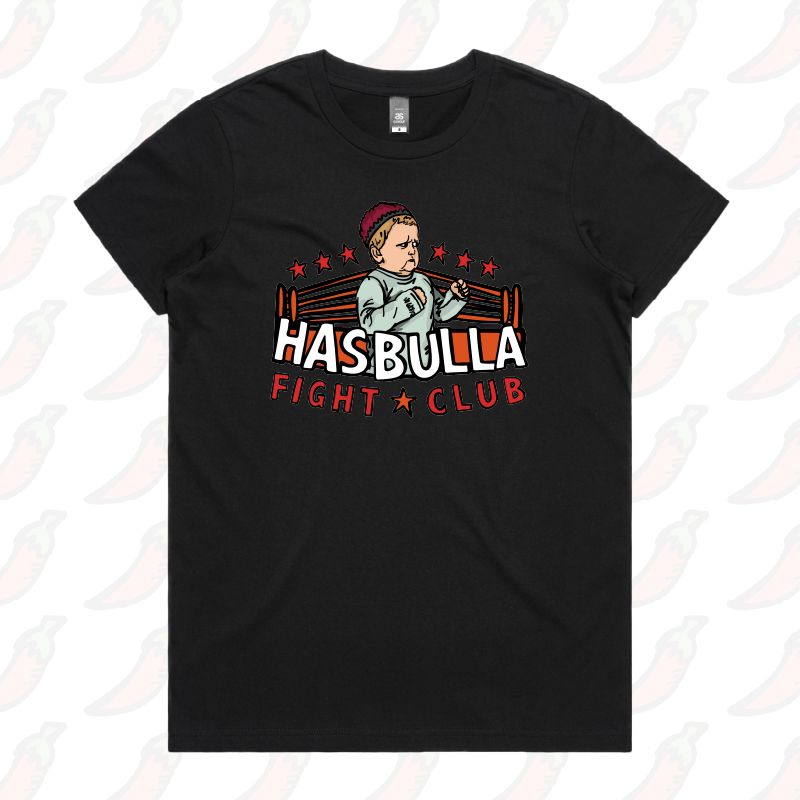 XS / Black / Large Front Design Hasbulla Fight Club 🥊- Women's T Shirt