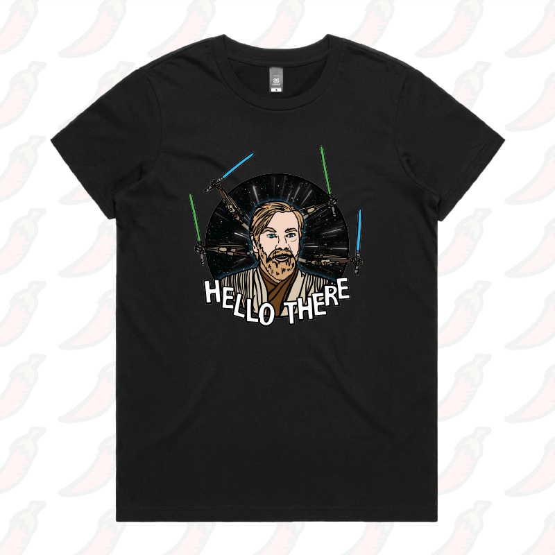 XS / Black / Large Front Design Hello There! ๐ - Women's T Shirt