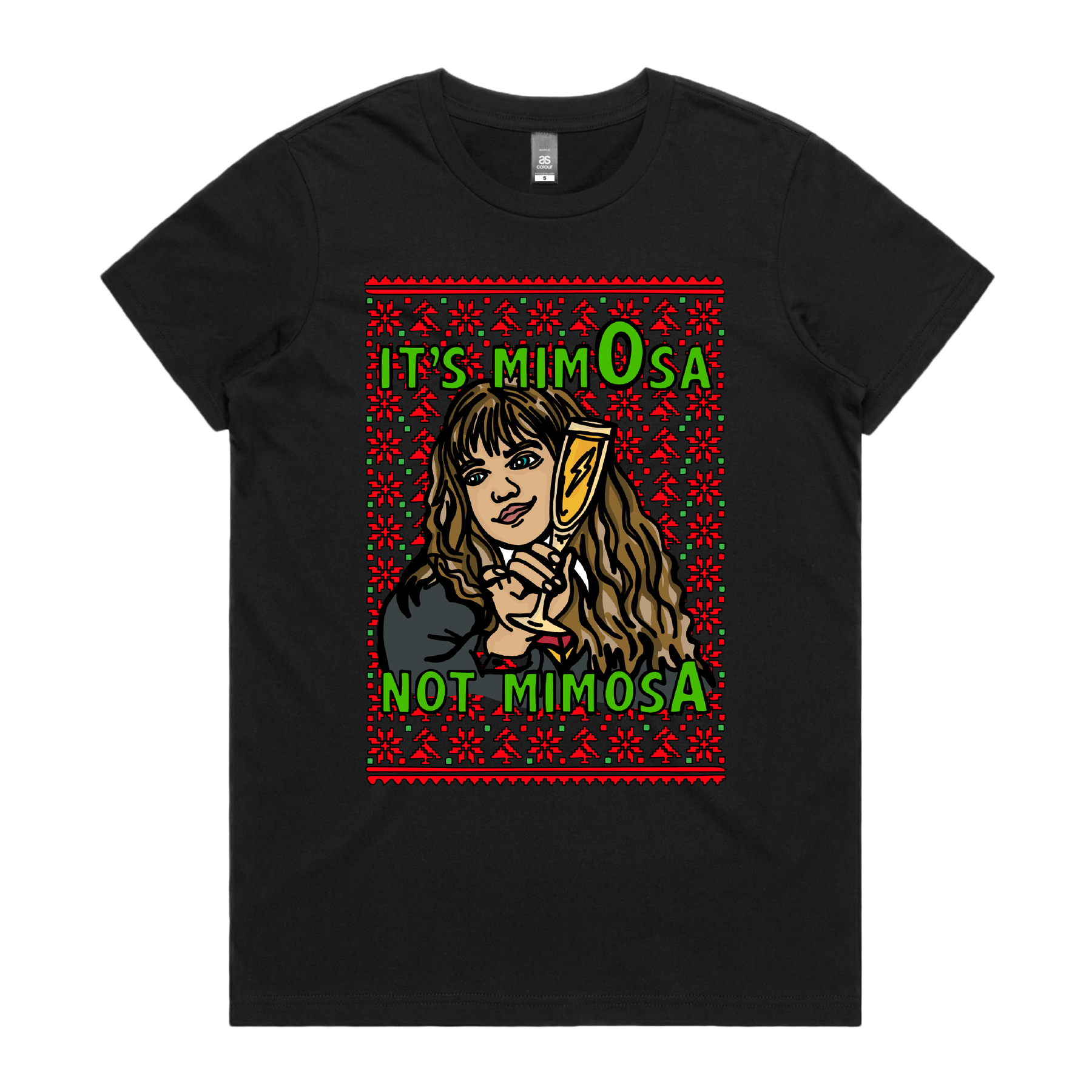 XS / Black / Large Front Design Hermione Mimosa ⚡🥂 – Women's T Shirt