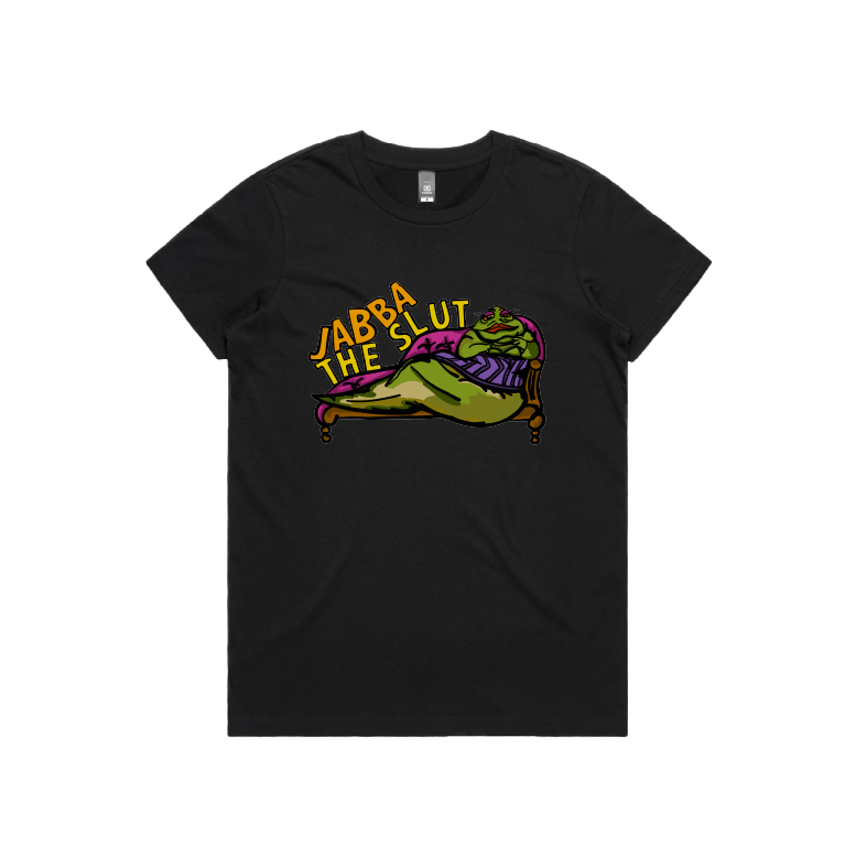 XS / Black / Large Front Design Jabba The Slut ⛓️ - Women's T Shirt