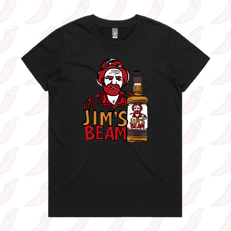 XS / Black / Large Front Design Jimโs Beam ๐ฅ๐ โ Women's T Shirt