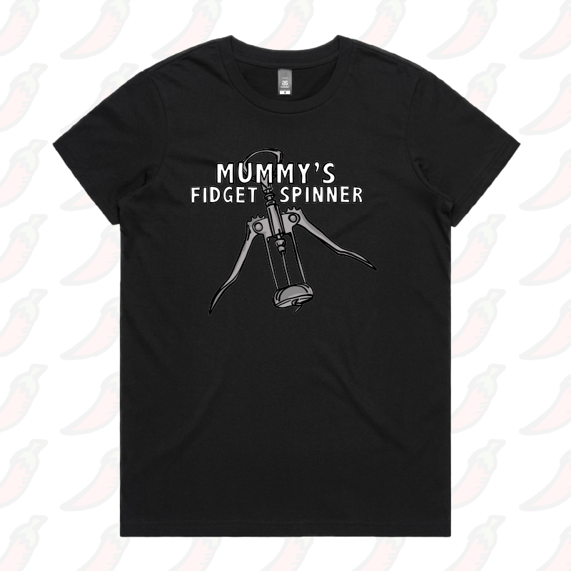 XS / Black / Large Front Design Mummy's Fidget Spinner ๐ท - Women's T Shirt
