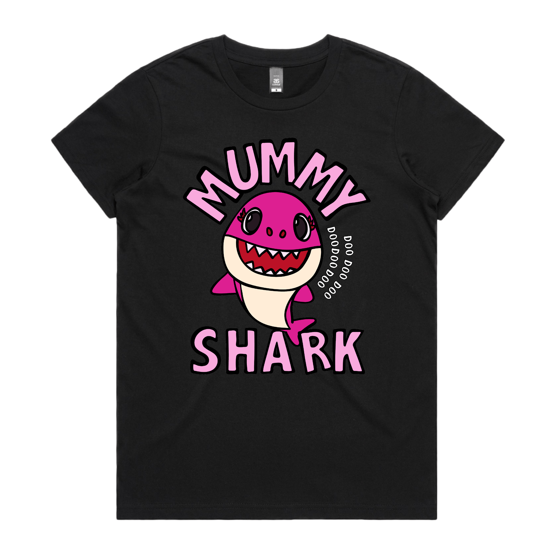 XS / Black / Large Front Design Mummy Shark ๐ฆ - Women's T Shirt