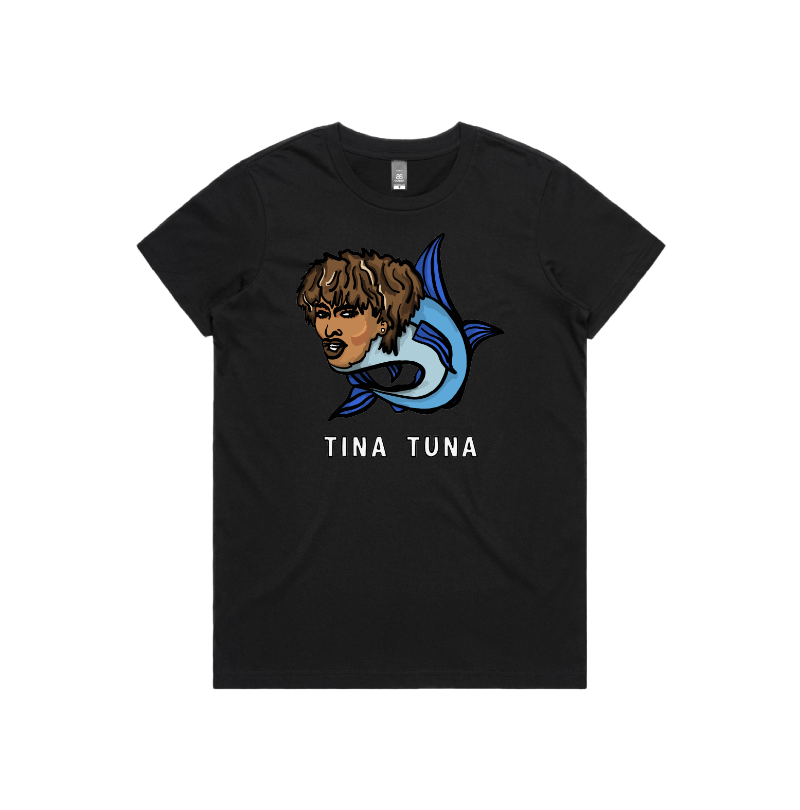 XS / Black / Large Front Design Tina Tuna ๐ - Women's T Shirt