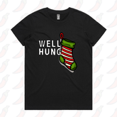 XS / Black / Large Front Design Well Hung ๐งฆ๐- Women's T Shirt
