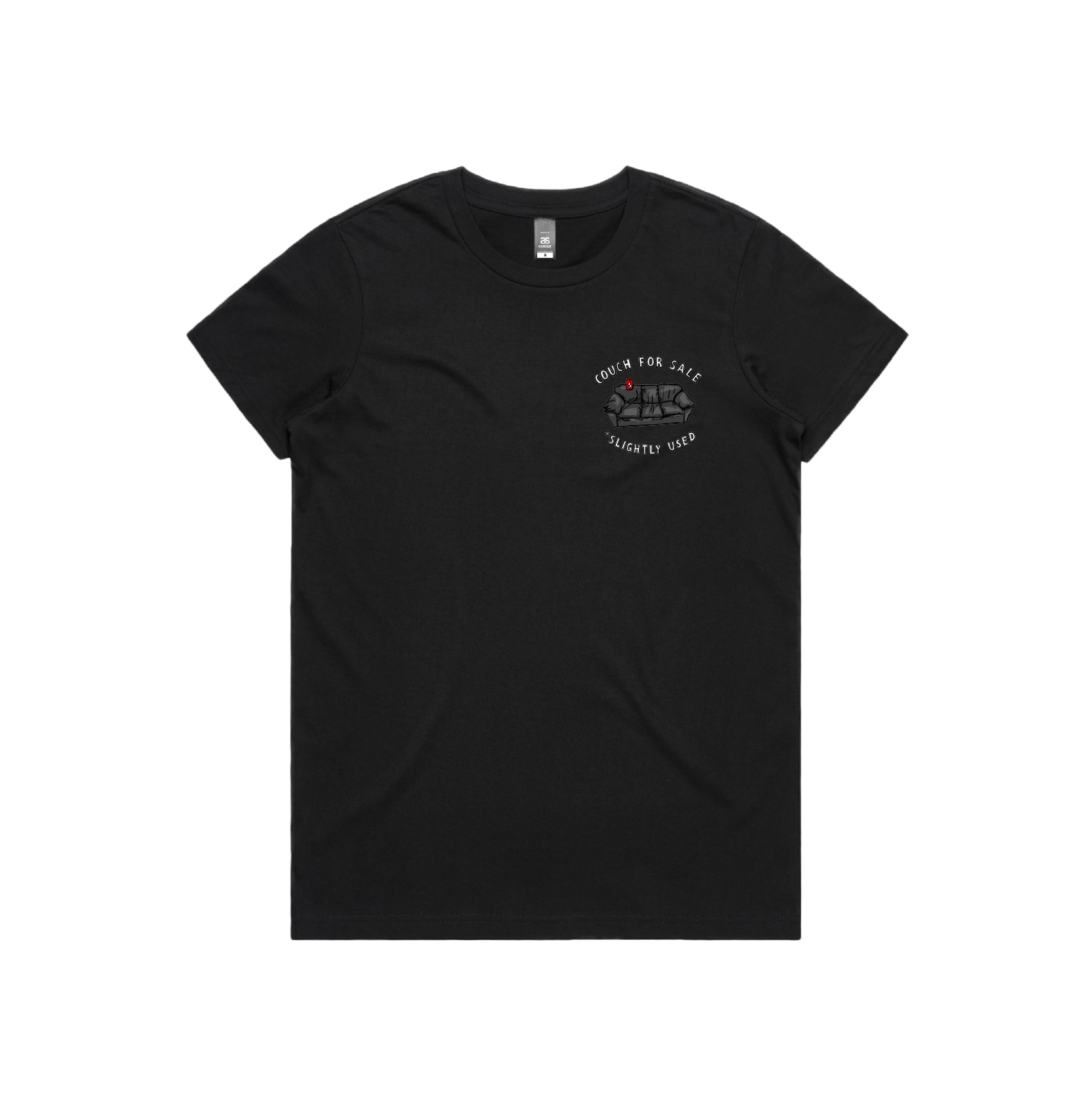 XS / Black / Small Front Design Casting Couch ๐น - Women's T Shirt