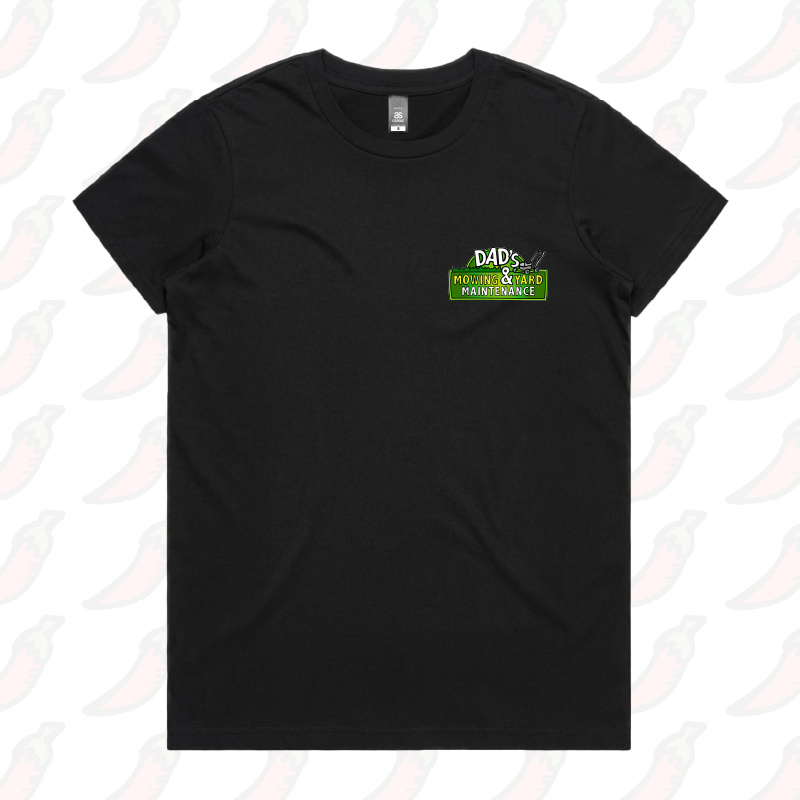 XS / Black / Small Front Design Dad’s Mowing Company 👍 – Women's T Shirt