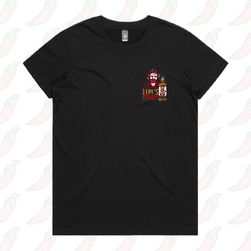 XS / Black / Small Front Design Jimโs Beam ๐ฅ๐ โ Women's T Shirt
