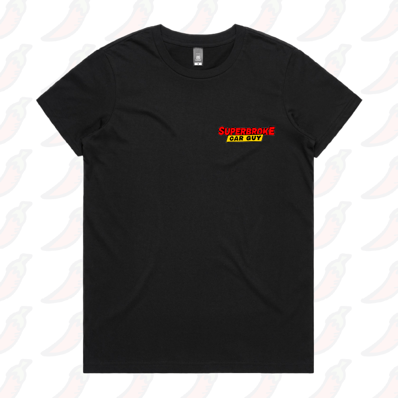 XS / Black / Small Front Design Superbroke Car guy ๐๐ธ โ Women's T Shirt