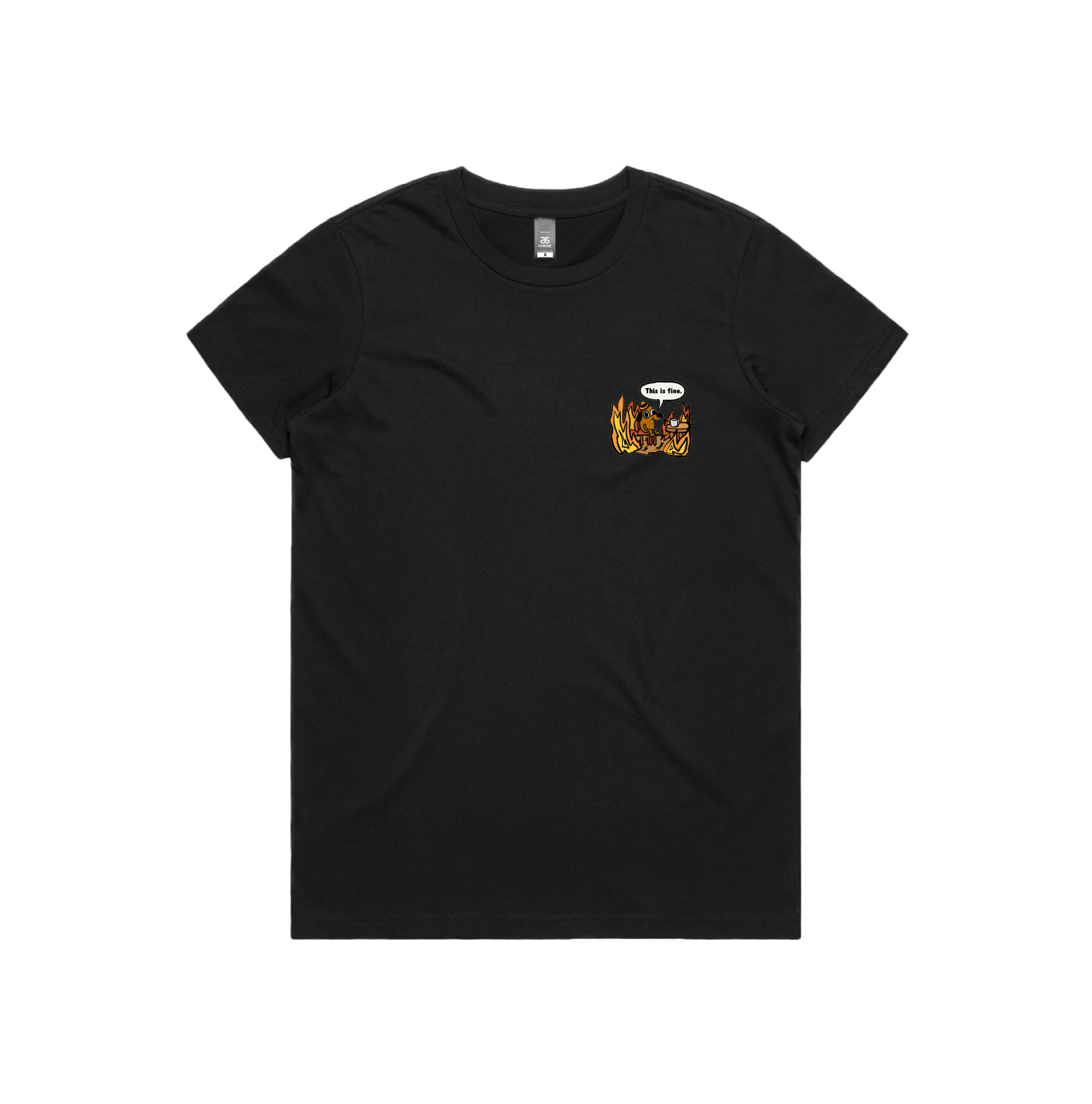 XS / Black / Small Front Design This Is Fine 🔥 - Women's T Shirt