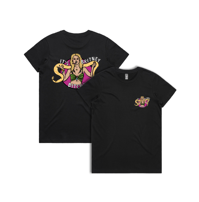 XS / Black / Small Front & Large Back Design It's Britney ๐ - Women's T Shirt