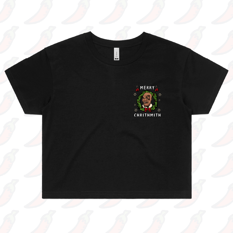 XS / Black Tyson Christmas 🥊 - Women's Crop Top