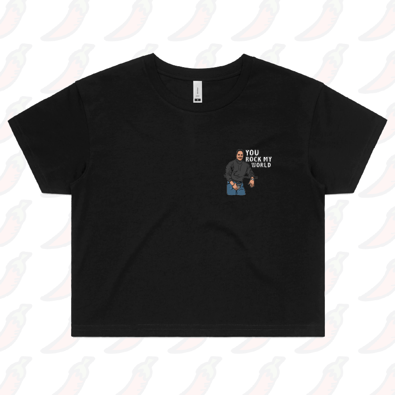 XS / Black U Rock My World 👨🏾- Women's Crop Top