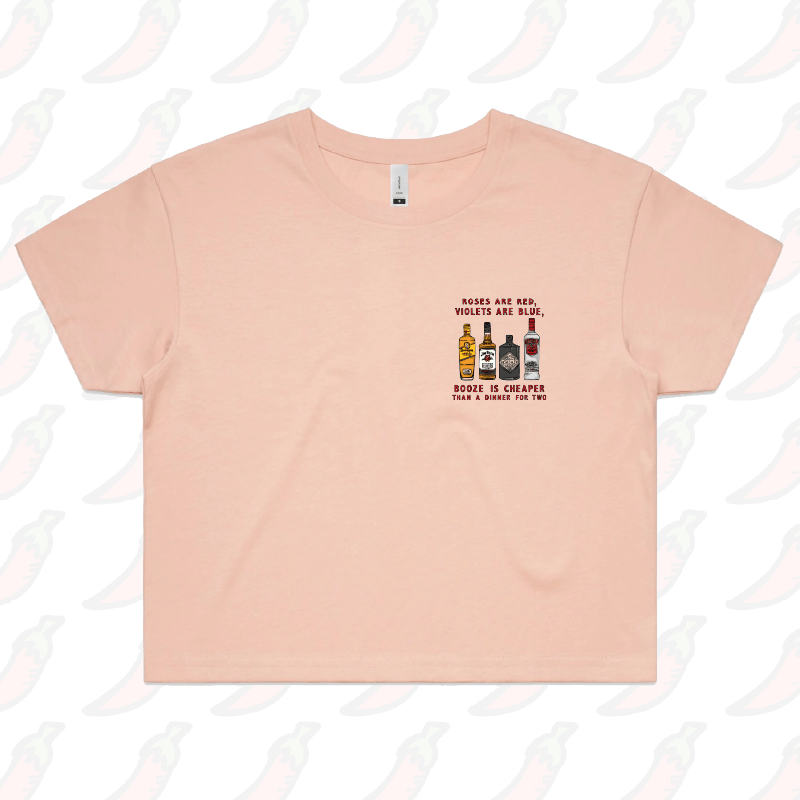 XS / Pink Boozy Date Night 🍸- Women's Crop Top