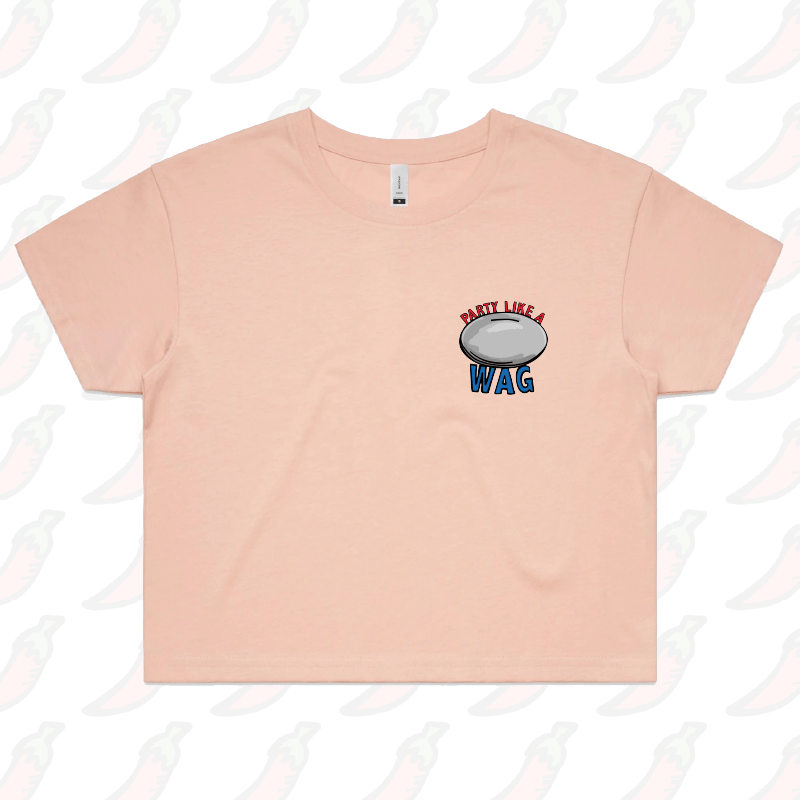 XS / Pink Party Like a WAG 🍽❄ - Women's Crop Top