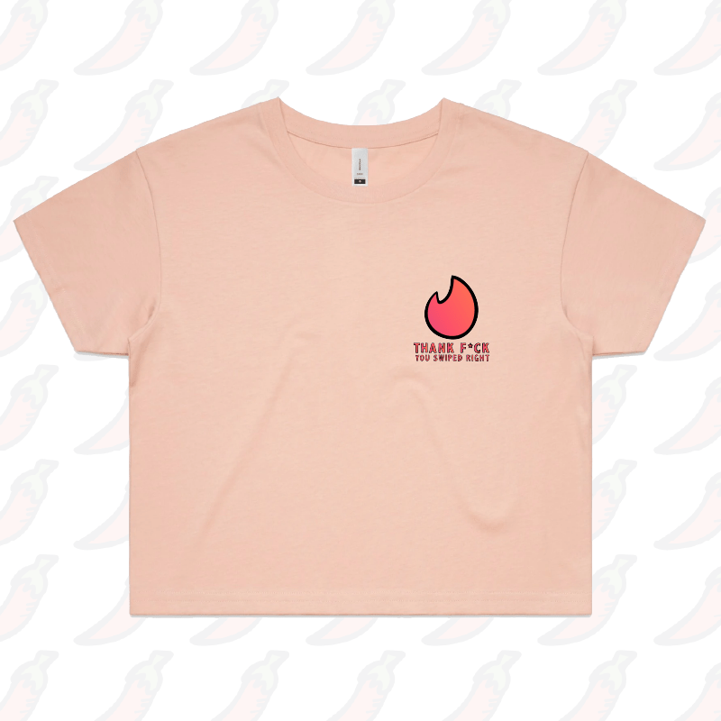 XS / Pink Swipe Right 🔥- Women's Crop Top