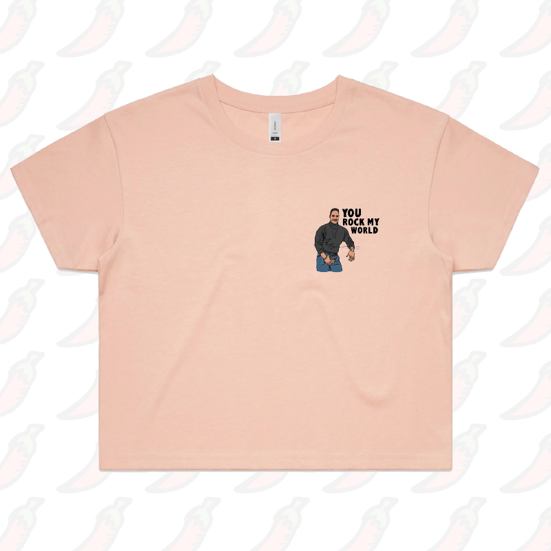 XS / Pink U Rock My World 👨🏾- Women's Crop Top