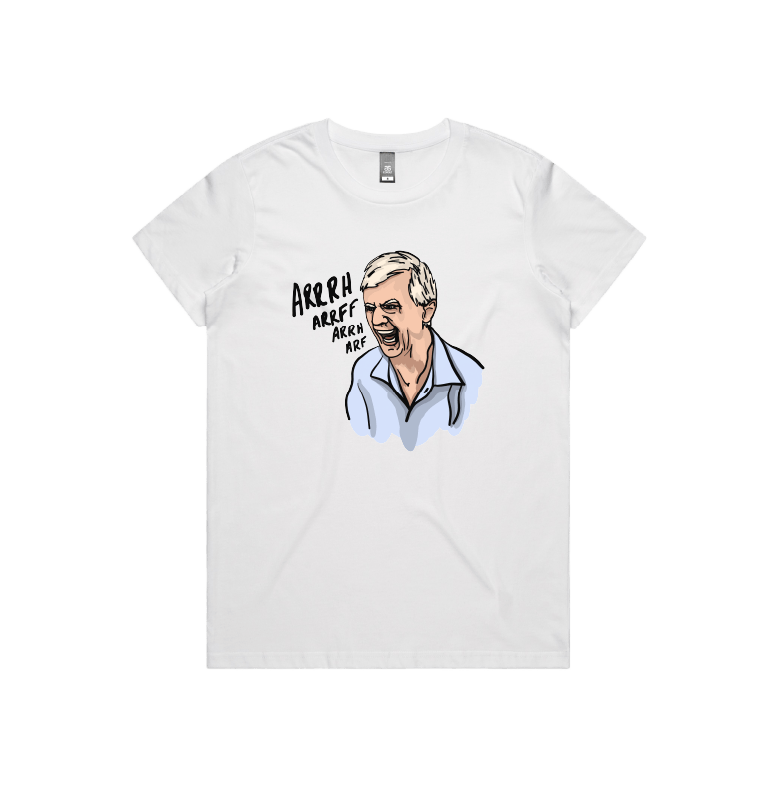 XS / White / Large Front Design Barking Dog Man 🗣️ - Women's T Shirt