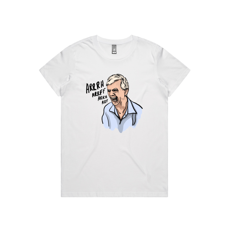 XS / White / Large Front Design Barking Dog Man ๐ฃ๏ธ - Women's T Shirt
