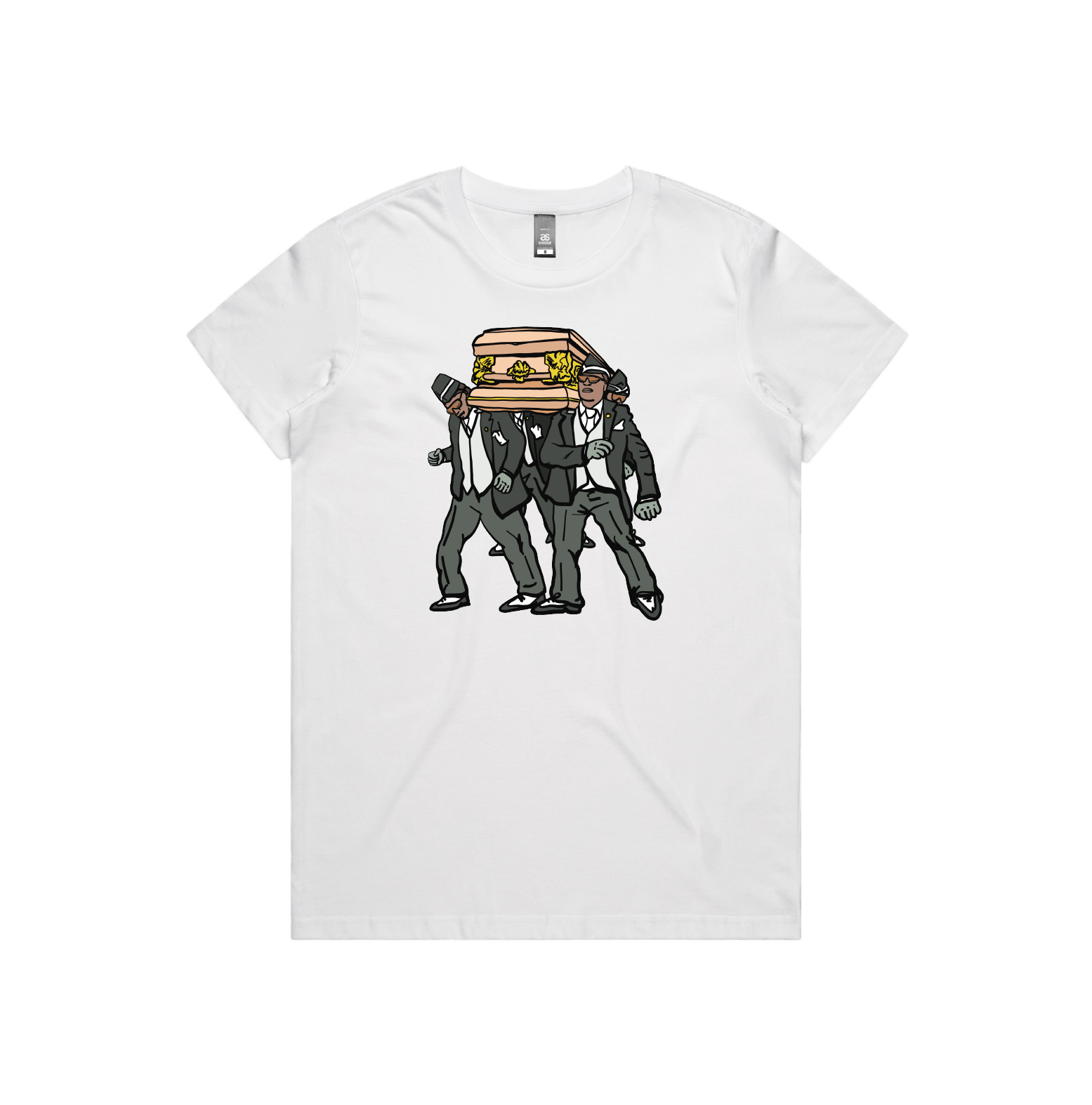 XS / White / Large Front Design Coffin Dance ⚰️ - Women's T Shirt
