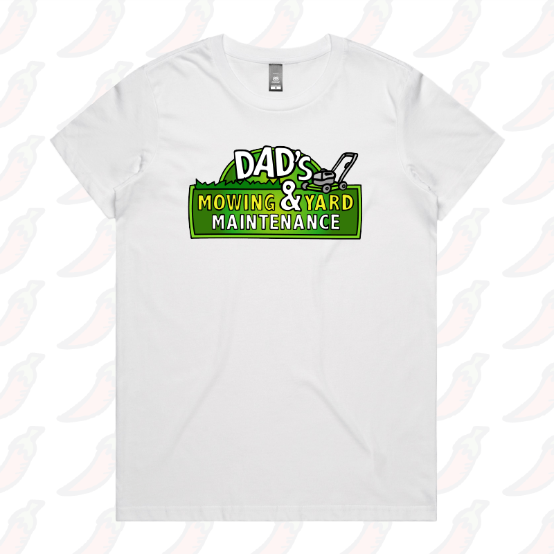 XS / White / Large Front Design Dad’s Mowing Company 👍 – Women's T Shirt