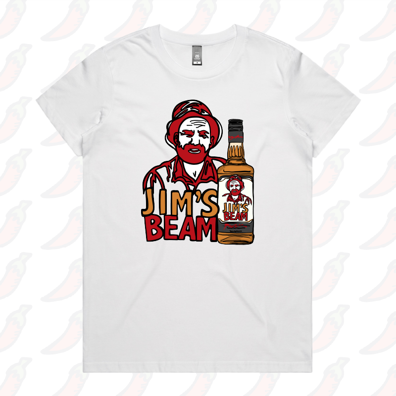 XS / White / Large Front Design Jimโs Beam ๐ฅ๐ โ Women's T Shirt